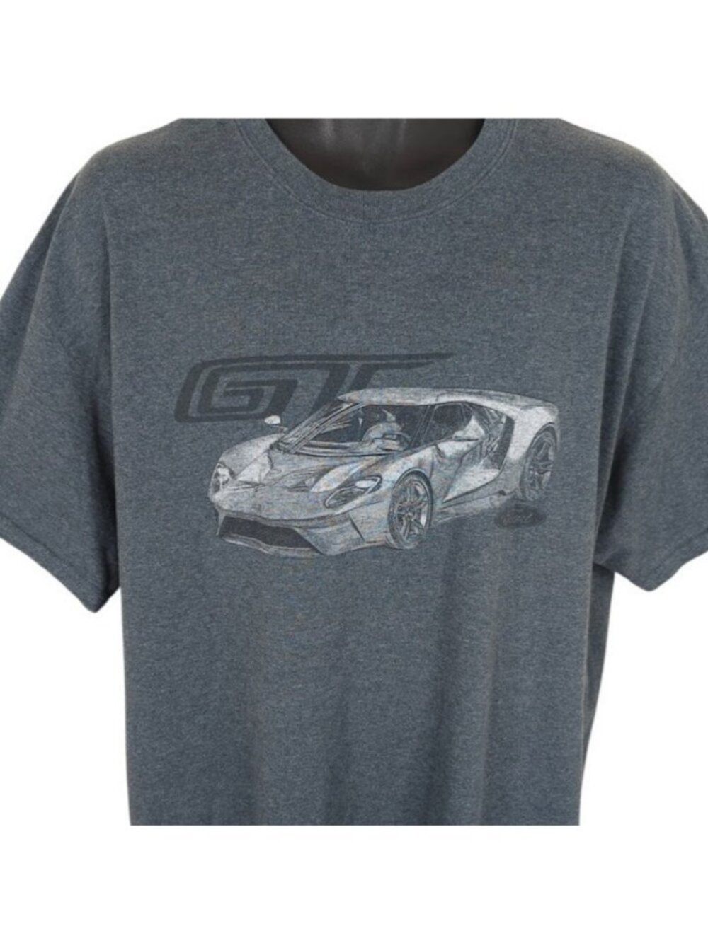 Ford GT T Shirt Mens Size XL Gray Sports Car